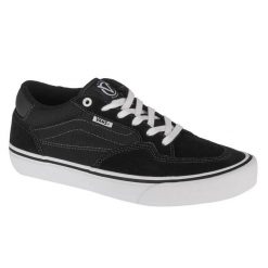 Buty sportowe do chodzenia unisex, Vans Rowan Pro. Czarne buty sportowe lifestyle Vans, bez wzorów, bez zapięcia, trekkingowe. Za 229.99 zł.