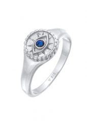 Elli Damski sygnet Evil Eye z syntetycznym opalem z pozłacanego srebra 925 Sterling Silver Pierścionki 1 ct. Szare pierścionki Elli, z opalem, pozłacane. Za 293.99 zł.