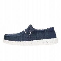 HEYDUDE Damskie Mokasyny Wendy Stretch Sox. Niebieskie mokasyny Hey dude, bez wzorów, z materiału. Za 179.00 zł.