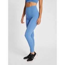 Legginsy damskie Hummel Tif. Niebieskie legginsy Hummel, bez wzorów, z dzianiny, sportowe. Za 128.00 zł.