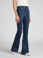 Lee Dżinsy "Breese" - Slim fit - w kolorze granatowym rozmiar: W25/L33. Niebieskie jeansy Lee, l, z aplikacjami, klasyczne, z podwyższonym stanem. Za 188.45 zł.