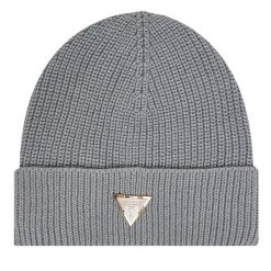 Czapka Guess. Szare czapki zimowe Guess, z aplikacjami. Za 159.99 zł.