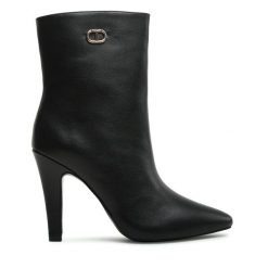 Botki TWINSET. Czarne botki Twinset, bez wzorów, bez obcasa, na szpilce, bez zapięcia. Za 619.99 zł.