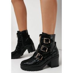 Czarne Botki Lillybead. Czarne botki Born2be, bez wzorów, bez obcasa, na obcasie, bez zapięcia. W wyprzedaży za 139.99 zł.