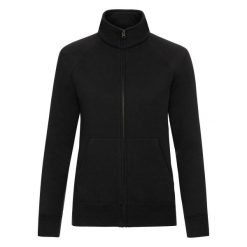 Kurtka Dresowa Premium Dla Pań I Panów. Czarne kurtki fruit of the loom, xl, bez wzorów, z dresówki, bez kaptura. Za 151.99 zł.