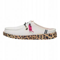 HEYDUDE Damskie Mokasyny Wendy Slip Getaway Lace. Białe mokasyny Hey dude, bez wzorów, z materiału. Za 329.00 zł.