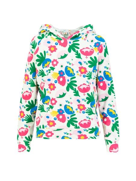 Blutsgeschwister Bluza "Miracle of Wimbledonhappy" w kolorze białym ze wzorem rozmiar: S. Białe bluzy z kapturem Blutsgeschwister, s, bez wzorów, z bawełny, z kapturem. Za 158.10 zł.