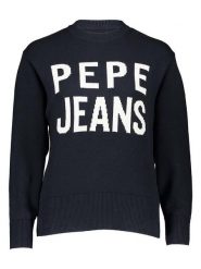 Pepe Jeans Sweter w kolorze granatowym rozmiar: S. Niebieskie swetry Pepe Jeans, s, bez wzorów, z bawełny, bez ramiączek. Za 123.25 zł.