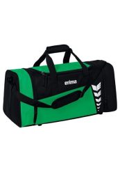 Torba sportowa Erima Six Wings. Czarne torby sportowe Erima, bez wzorów, z poliesteru, na ramię. Za 119.99 zł.