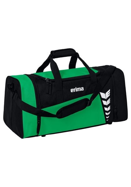 Torba sportowa Erima Six Wings. Czarne torby sportowe Erima, bez wzorów, z materiału, na ramię. Za 89.99 zł.