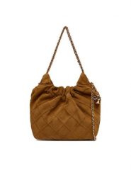 Tory Burch Torebka Fleming Suede Mini Hobo Bag 166066 Brązowy. Brązowe torebki klasyczne Tory Burch, bez wzorów, ze skóry, bez dodatków. Za 2,699.00 zł.
