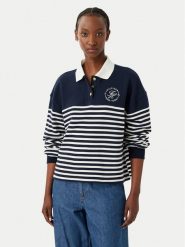 Tommy Hilfiger Bluza WW0WW50036 Granatowy Regular Fit. Niebieskie bluzy Tommy Hilfiger, l, bez wzorów, z bawełny, bez ramiączek, bez kaptura. Za 699.99 zł.