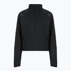 Bluza Under Armour Unstoppable Fleece HZ. Czarne bluzy bez kaptura Under Armour, bez wzorów, bez kaptura, na fitness i siłownię. Za 229.99 zł.