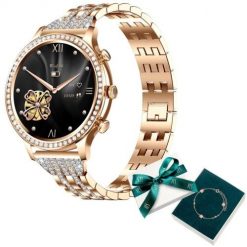 Smartwatch damski Manta Diamond Lusso złoty + bransoletka YES. Żółte smartbandy Manta Multimedia Sp. z o.o. Za 320.99 zł.