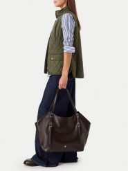 Beverly Hills Polo Club Torebka CEO-BHPC-C-023-10 Brązowy. Brązowe shopper bag Beverly Hills Polo Club, bez wzorów, ze skóry, bez dodatków. Za 229.99 zł.