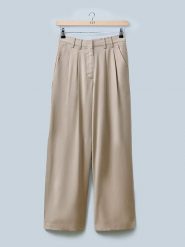 LeGer Spodnie "Elin" w kolorze beżowym rozmiar: 36. Brązowe spodnie materiałowe LeGer, bez wzorów, z materiału, długie. Za 205.45 zł.