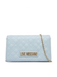 LOVE MOSCHINO Torebka JC4079PP1OLA0701 Błękitny. Niebieskie kopertówki Love Moschino, bez wzorów, ze skóry, wizytowe, bez dodatków. Za 639.99 zł.