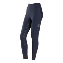 Damskie legginsy jeździeckie z pełną przyczepnością Tattini Agatea. Niebieskie legginsy TATTINI, bez wzorów, z polaru, militarne. Za 501.95 zł.