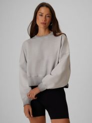 4F Bluza dresowa loose bez kaptura damska - szara M. Szare bluzy 4f, m, bez wzorów, z dresówki, klasyczne, bez ramiączek, bez kaptura. Za 169.99 zł.