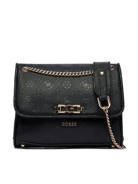 Guess Torebka HWPD99 16210 Czarny. Czarne listonoszki Guess, z aplikacjami, ze skóry, bez dodatków. Za 339.99 zł.