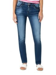 Timezone Dżinsy - Slim fit - w kolorze granatowym rozmiar: W33/L30. Niebieskie jeansy Timezone, l, z aplikacjami, klasyczne. Za 158.10 zł.