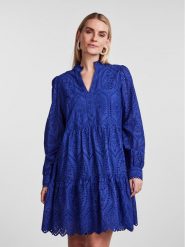 YAS Sukienka codzienna 26027162 Niebieski Regular Fit. Niebieskie sukienki YAS, na co dzień, s, bez wzorów, z bawełny, bez kołnierzyka, bez ramiączek, proste. Za 209.99 zł.