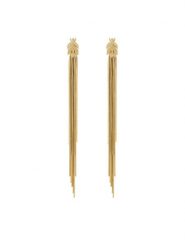 Patrizia Pepe Kolczyki 8J1362/M001-Z001 Złoty. Żółte kolczyki Patrizia Pepe, metalowe. Za 559.99 zł.