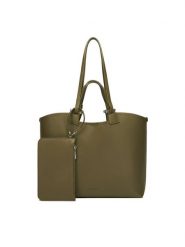 Gino Rossi Torebka K233010-1 Khaki. Brązowe torebki klasyczne Gino Rossi, bez wzorów, z materiału, bez dodatków. Za 279.99 zł.