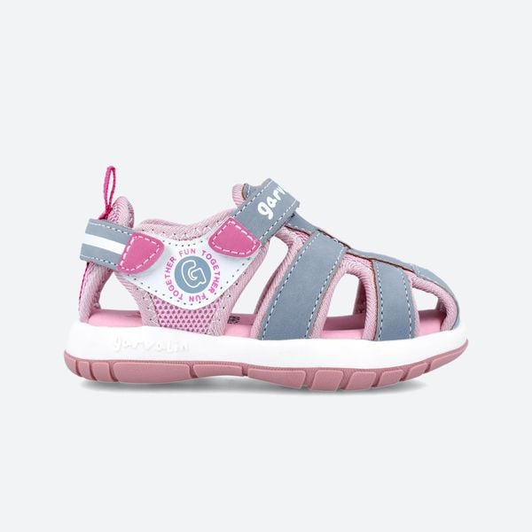 Sandały GARVALIN 242815G Niebieski. Czerwone sandały GARVALIN, bez wzorów, z syntetyku, bez obcasa, bez zapięcia. Za 151.72 zł.