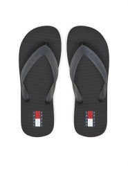 Tommy Jeans Japonki Tjw Logo Flip Flop EN0EN02447 Czarny. Czarne japonki Tommy Jeans, bez wzorów, z jeansu. Za 79.99 zł.