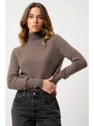 AUTHENTIC CASHMERE Kaszmirowy sweter "Eileen" w kolorze brązowym rozmiar: L. Brązowe swetry AUTHENTIC CASHMERE, na lato, l, bez wzorów, z kaszmiru, bez ramiączek. Za 457.95 zł.