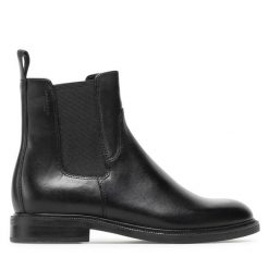 Sztyblety Vagabond Shoemakers. Czarne botki Vagabond Shoemakers, bez wzorów, bez obcasa, na płaskiej podeszwie, bez zapięcia. Za 419.99 zł.