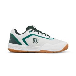 Buty do tenisa Wilson Courtglide. Białe buty treningowe Wilson, bez wzorów, z materiału, bez zapięcia, na fitness i siłownię. Za 319.00 zł.