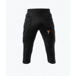 Spodnie bramkarskie 3/4 z ochraniaczami. Czarne spodnie dresowe T1TAN, bez wzorów. Za 199.99 zł.