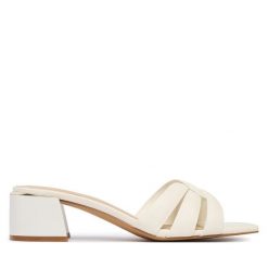 Klapki Aldo. Białe klapki Aldo, bez wzorów, bez obcasa, bez zapięcia. Za 269.99 zł.