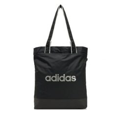 Torebka adidas. Czarne shopper bag adidas, bez wzorów, bez dodatków. Za 109.99 zł.