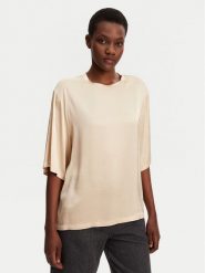 ViCOLO Bluzka TD0013 Beżowy Relaxed Fit. Brązowe bluzki ViCOLO, xl, bez wzorów, z wiskozy, bez kołnierzyka, bez ramiączek. Za 119.99 zł.