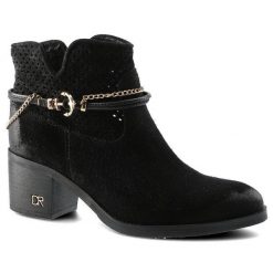 Czarne Botki Damskie Carinii Stylowe Buty Jesienne. Czarne botki Carinii, bez wzorów, z jeansu, eleganckie, bez obcasa, na obcasie, bez zapięcia. Za 249.00 zł.