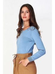 William de Faye Sweter w kolorze błękitnym rozmiar: 40. Niebieskie swetry William de Faye, bez wzorów, z kaszmiru, klasyczne, bez ramiączek. Za 140.53 zł.