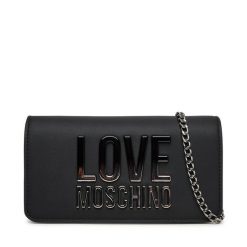 Torebka LOVE MOSCHINO. Czarne kopertówki Love Moschino, bez wzorów, wizytowe, bez dodatków. Za 429.99 zł.