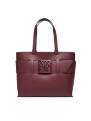 Armani Exchange Torebka 949138 0A874 UA343 Bordowy. Czerwone torebki klasyczne Armani Exchange, bez wzorów, ze skóry, bez dodatków. Za 629.99 zł.