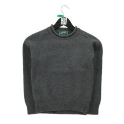 Damski sweter z wełny i kaszmiru. Szare swetry Ralph Lauren, l, bez wzorów, z kaszmiru, eleganckie, bez ramiączek. Za 212.96 zł.