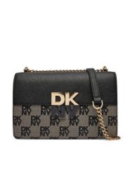 DKNY Torebka Echo Sm Chain Flap R423YE31 Czarny. Czarne listonoszki DKNY, bez wzorów, ze skóry, bez dodatków. Za 1,309.00 zł.