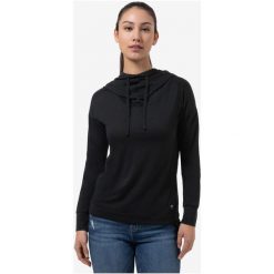 Bluza z kapturem damska SUPER.NATURAL Funnel Hoodie. Czarne bluzy super.natural, bez wzorów, bez ramiączek, z kapturem. Za 400.00 zł.
