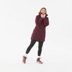 Parka turystyczna damska zimowa Quechua SH500 -10°C wodoodporna. Niebieskie płaszcze QUECHUA, na zimę, m, bez wzorów, sportowe, bez kaptura. W wyprzedaży za 299.99 zł.