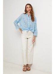 Lin Passion Koszula w kolorze błękitnym rozmiar: 34/36. Niebieskie koszule Lin Passion, bez wzorów, z bawełny, klasyczne, bez kołnierzyka, bez ramiączek. Za 121.99 zł.