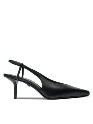 Max Mara Sandały Mmslingcaif 2424526131600 Czarny. Czarne sandały Max Mara, bez wzorów, ze skóry, bez obcasa, na szpilce, bez zapięcia. Za 1,539.00 zł.