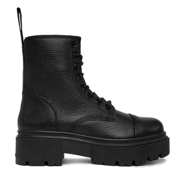Trzewiki G-Star Raw. Czarne botki G-Star Raw, bez wzorów, retro, bez obcasa, na płaskiej podeszwie, bez zapięcia. Za 399.99 zł.