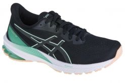 Buty treningowe damskie Asics Gt-1000 12. Czarne buty do biegania ASICS, bez wzorów, z gumy, bez zapięcia, do biegania. Za 658.55 zł.