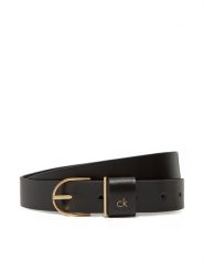 Calvin Klein Pasek Damski Ck Metal Loop Round Buckle 25Mm LV04F7039G Czarny. Czarne paski Calvin Klein, bez wzorów, ze skóry. Za 219.99 zł.